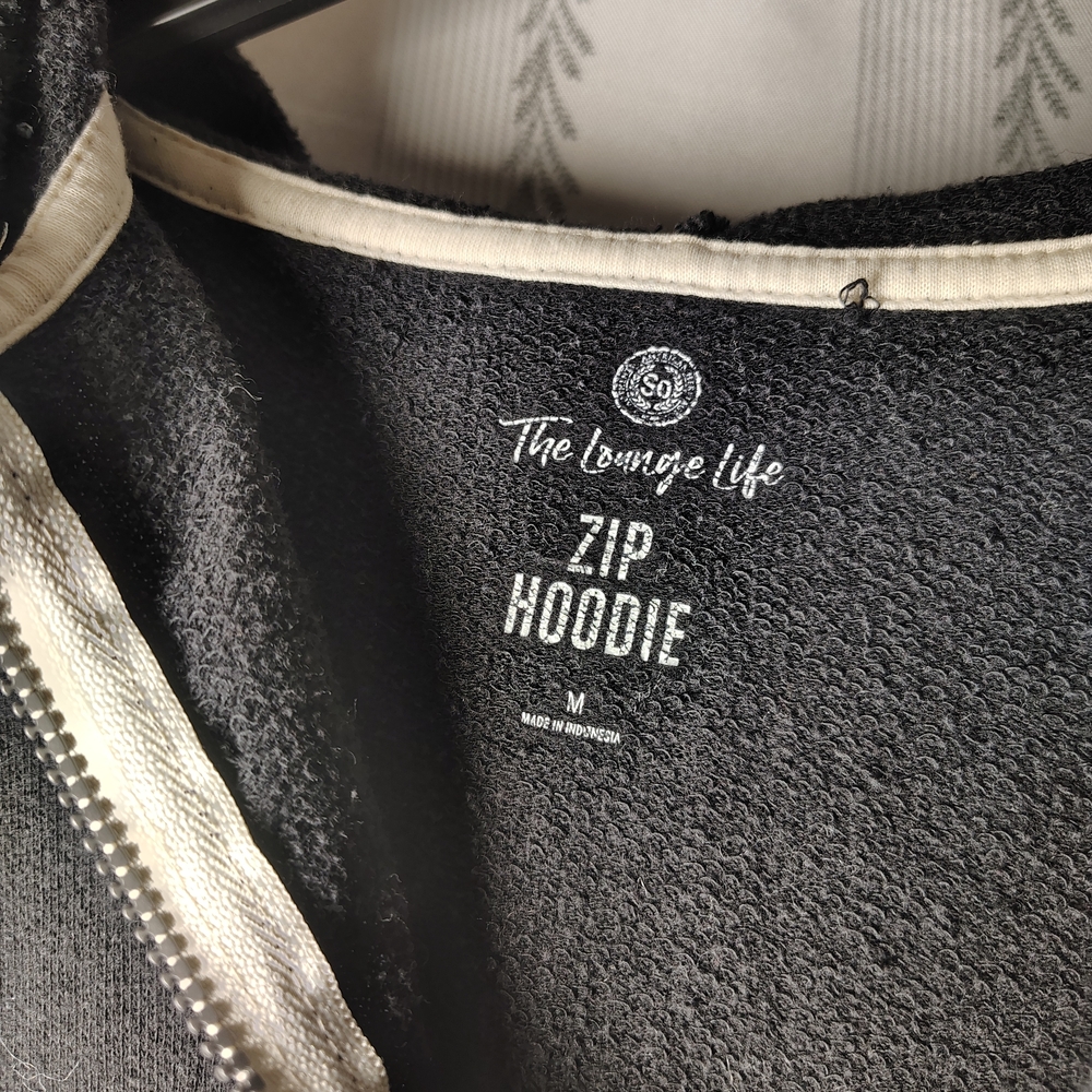 SO Black Zip-Up Hoodie - Picture 2 of 3